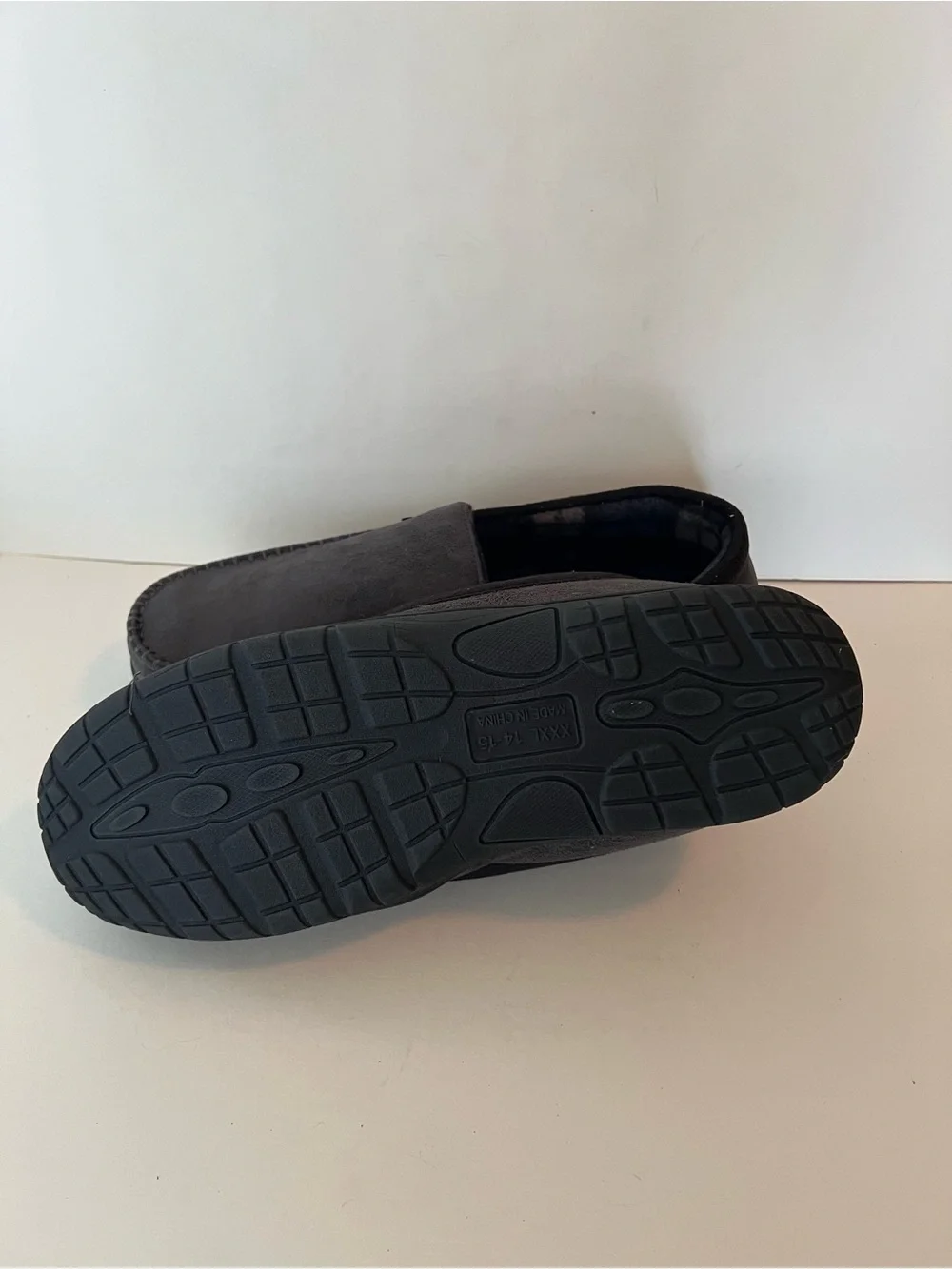 Hanes Men's Memory Foam Indoor Outdoor Moccasin Slippers